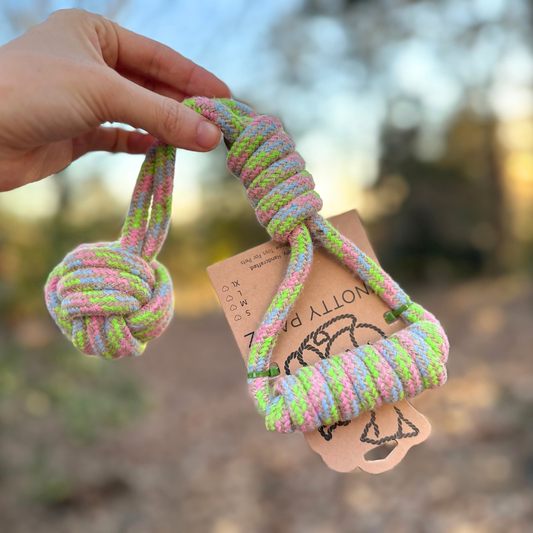 Hemp Rope Tug Dog Toy Monkey Fist