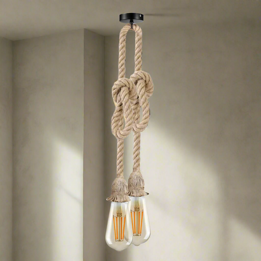 Hemp Rope Hanging Pendant light ~5573-1