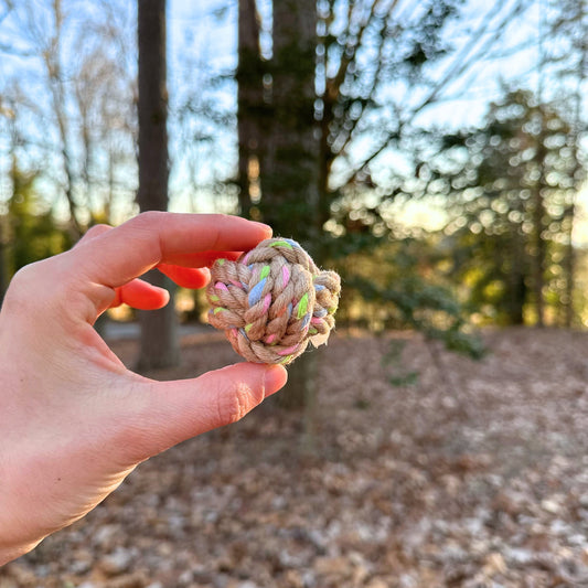 Rainbow Hemp Knot Ball