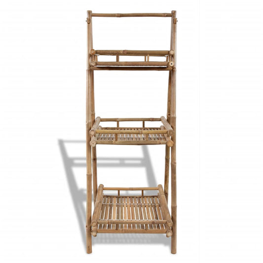vidaXL 3-Tier Folding Bamboo Plant Rack-1
