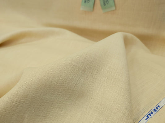 Beige Hemp Fabric | Organic | 170gsm | 147cm Wide | GOTS Certified-1