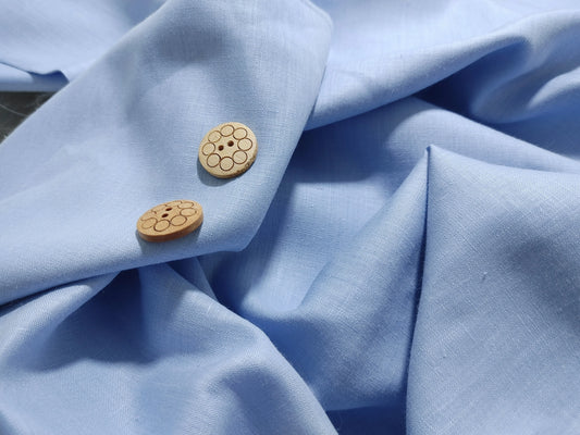 Organic Hemp Fabric - Light Blue | 170gsm | 147cm | GOTS Certified | Curtains, Clothing & More-1