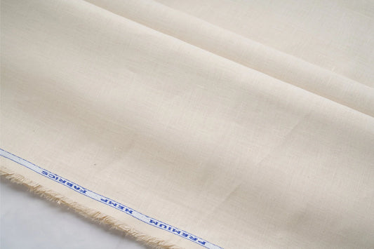 Bone Cream Hemp Fabric | Organic | 170gsm | 147cm Wide | GOTS Certified-1