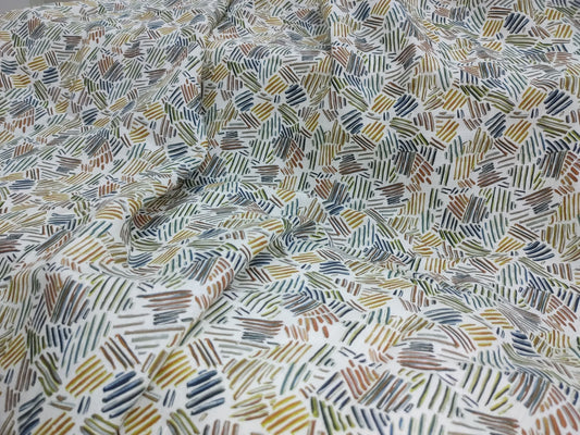 Abstract Print Hemp Fabric | Organic | 145gsm | 147cm Wide | GOTS Certified-1