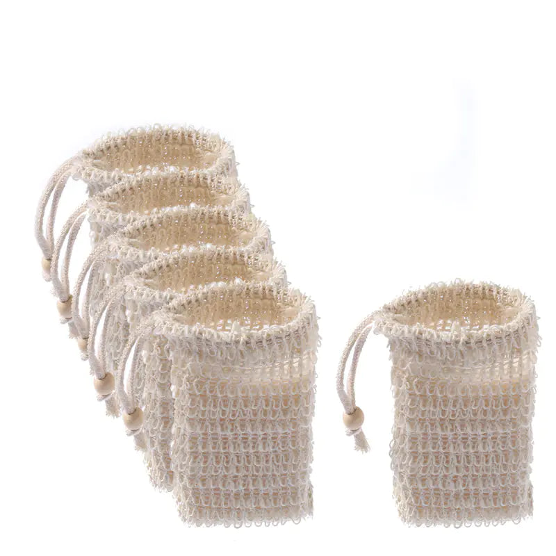 Hemp Soap Bag with Drawstring for Bubble Bath