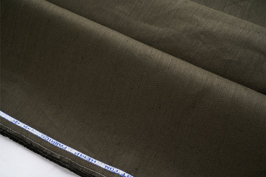 Organic Hemp Fabric - Dark Olive Green | 240gsm | Durable & Versatile-1