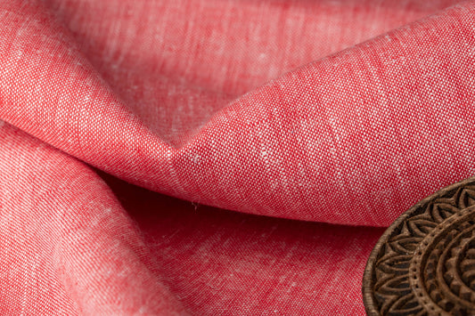 Scarlet Red Hemp Fabric | Organic | 155gsm | 147cm Wide | GOTS Certified-1