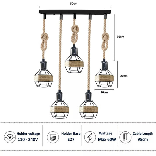 Hemp Design Kitchen Lights For Over Table~5582-1