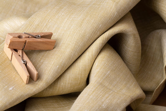 Fawn Yellow Hemp Fabric | Organic | 155gsm | 147cm Wide | GOTS Certified-1
