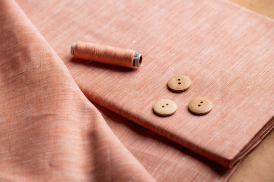 Burnt Orange Hemp Fabric | Organic | 155gsm | 147cm Wide | GOTS Certified-1