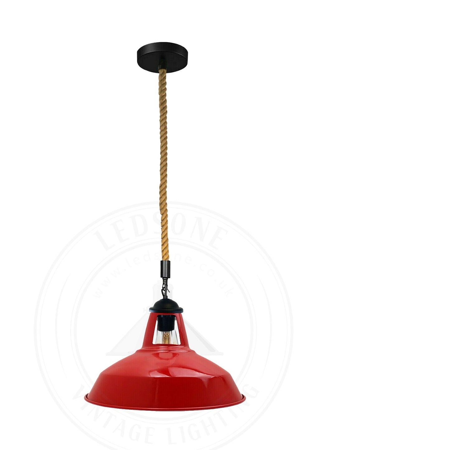 Hemp Rope Pendant Light - E27 Base ~5445-11