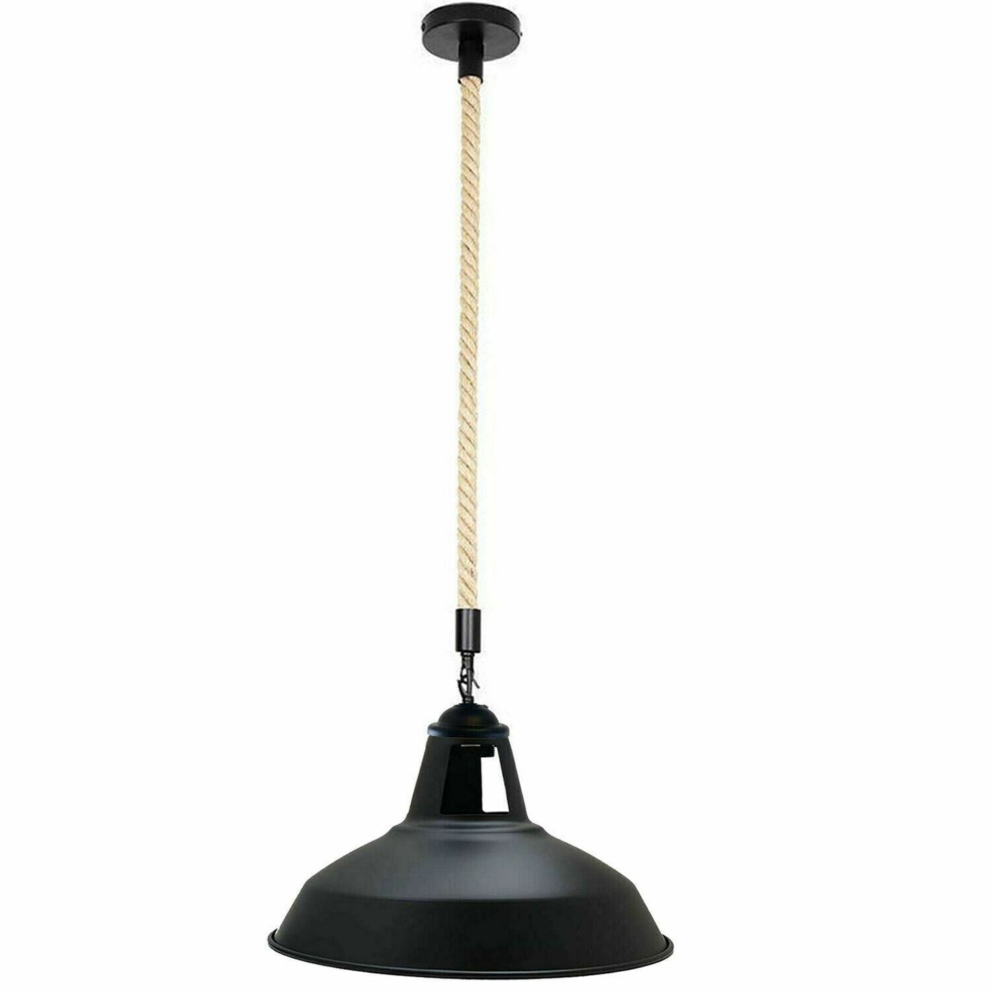 Hemp Rope Hanging Light - E27 Edison Base ~3889-5