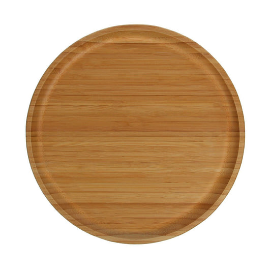 Bamboo Round Platter 14" inch | For pizza / Barbecue / Steak-1