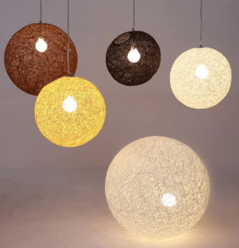 Wholesale Hemp Ball Pendant Light for Dining & Living Room