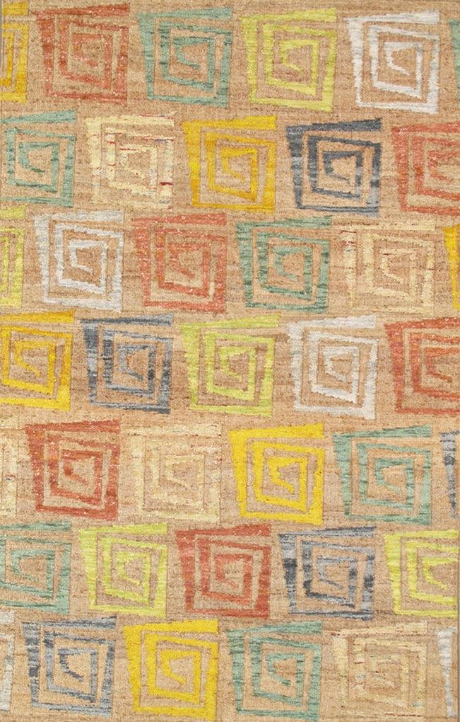 Canvello Sumak Hand-Woven Hemp Area Rug- 5' X 8'