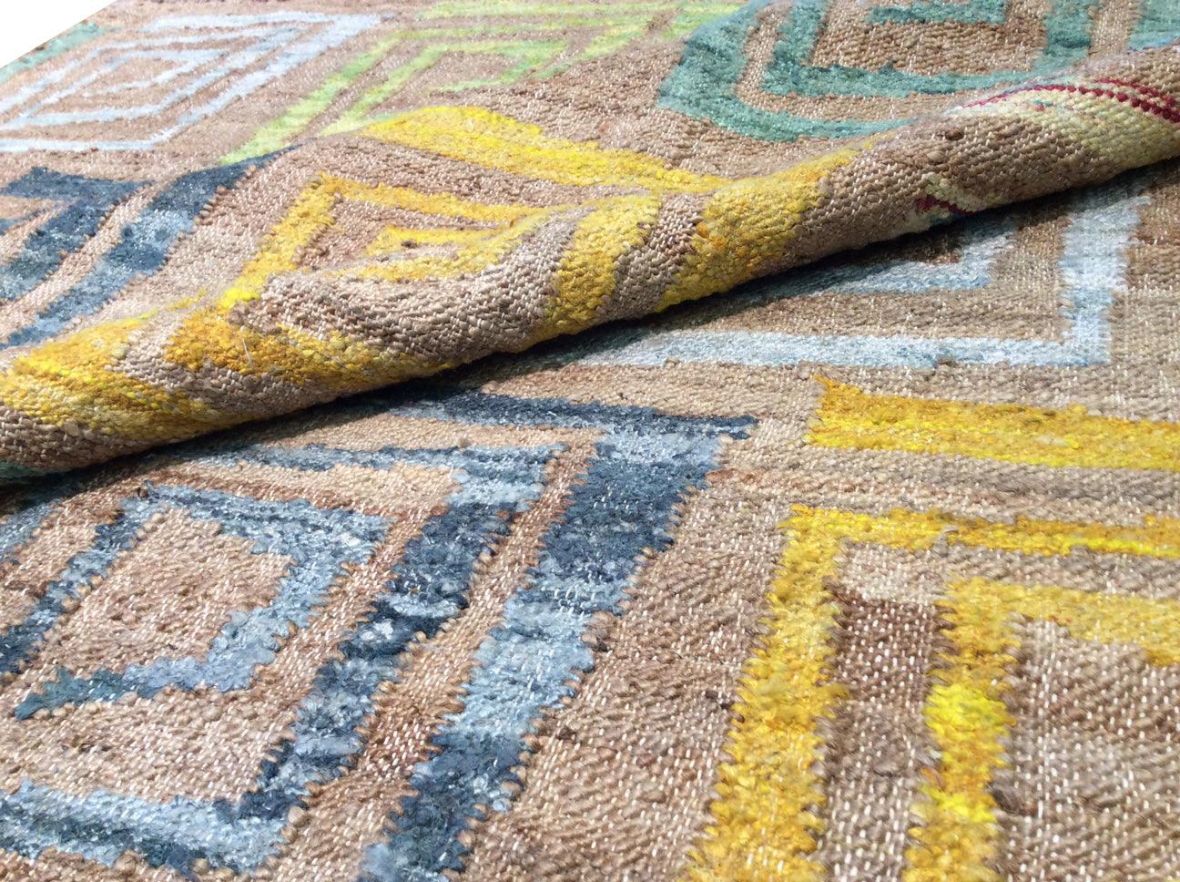 Canvello Sumak Hand-Woven Hemp Area Rug- 5' X 8'