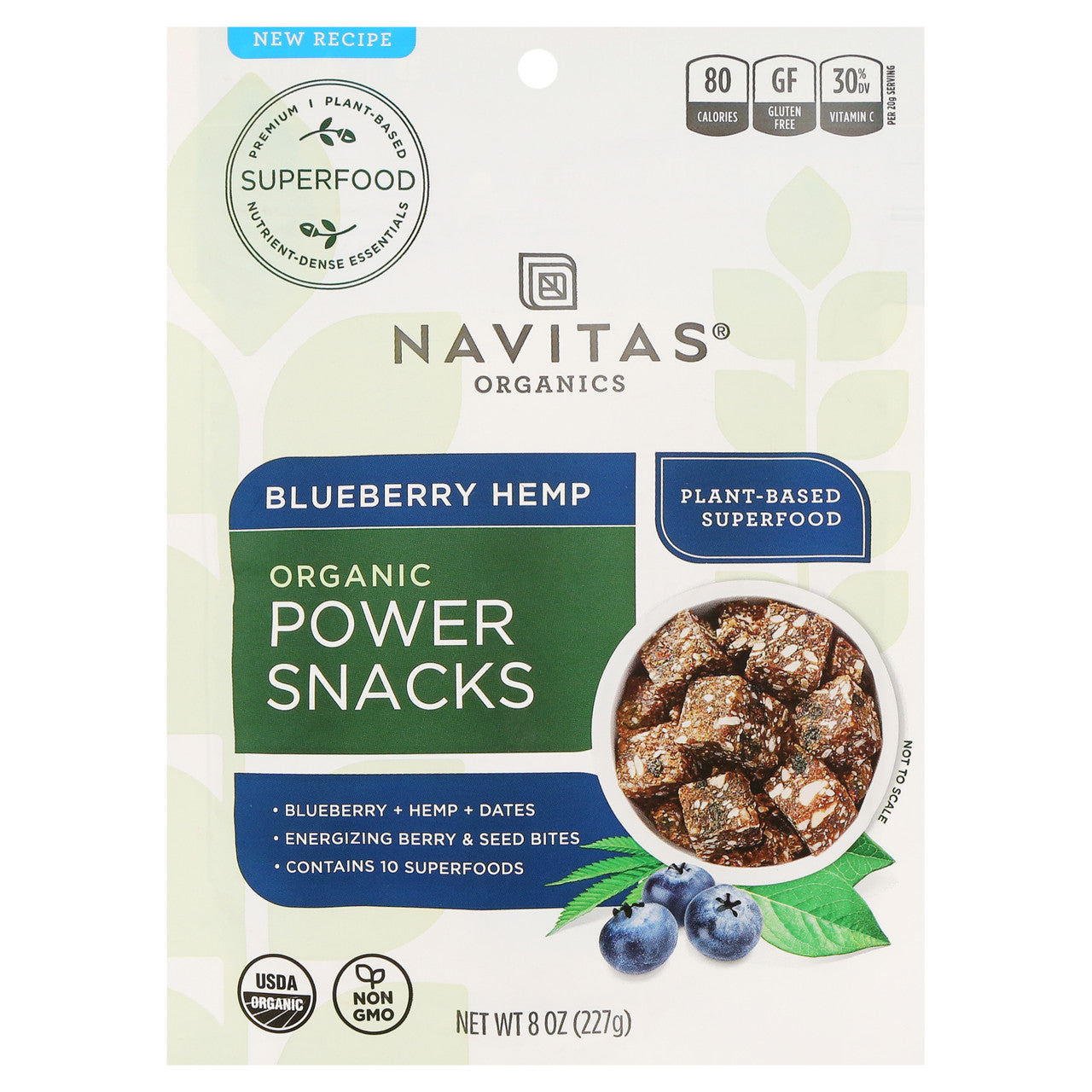 Navitas Naturals Blueberry Hemp Power Snack (12x8 OZ)