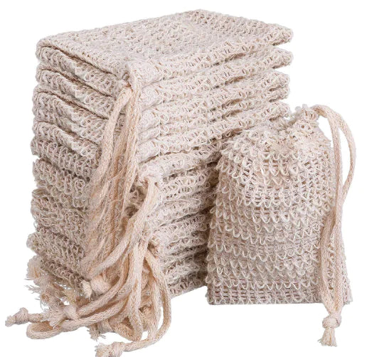Hemp Soap Bag with Drawstring for Bubble Bath