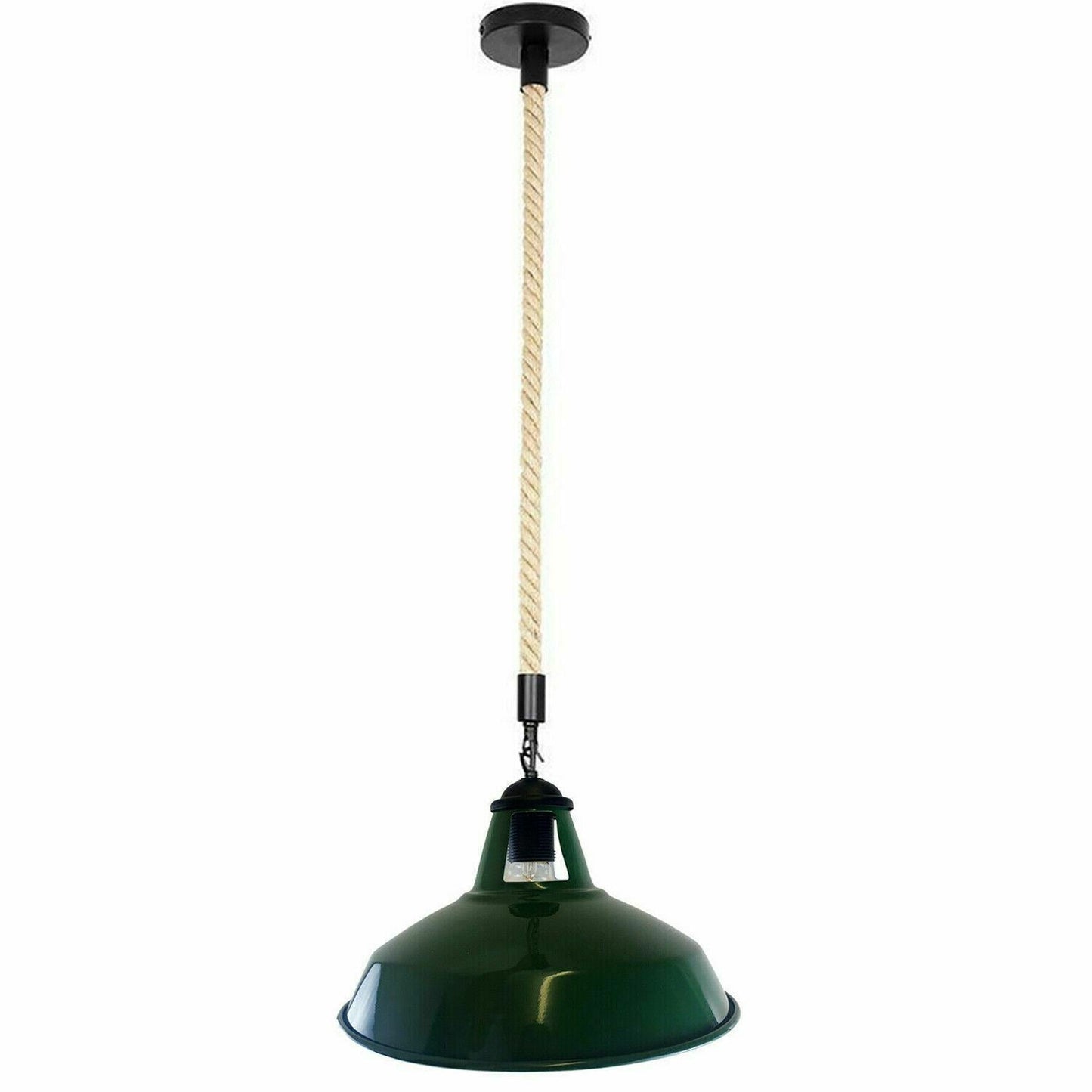Hemp Rope Hanging Light - E27 Edison Base ~3889-6