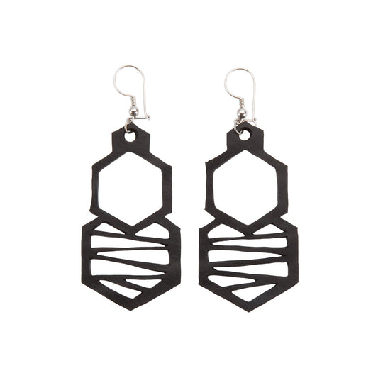 Honeycomb Handmade Rubber Earrings-1