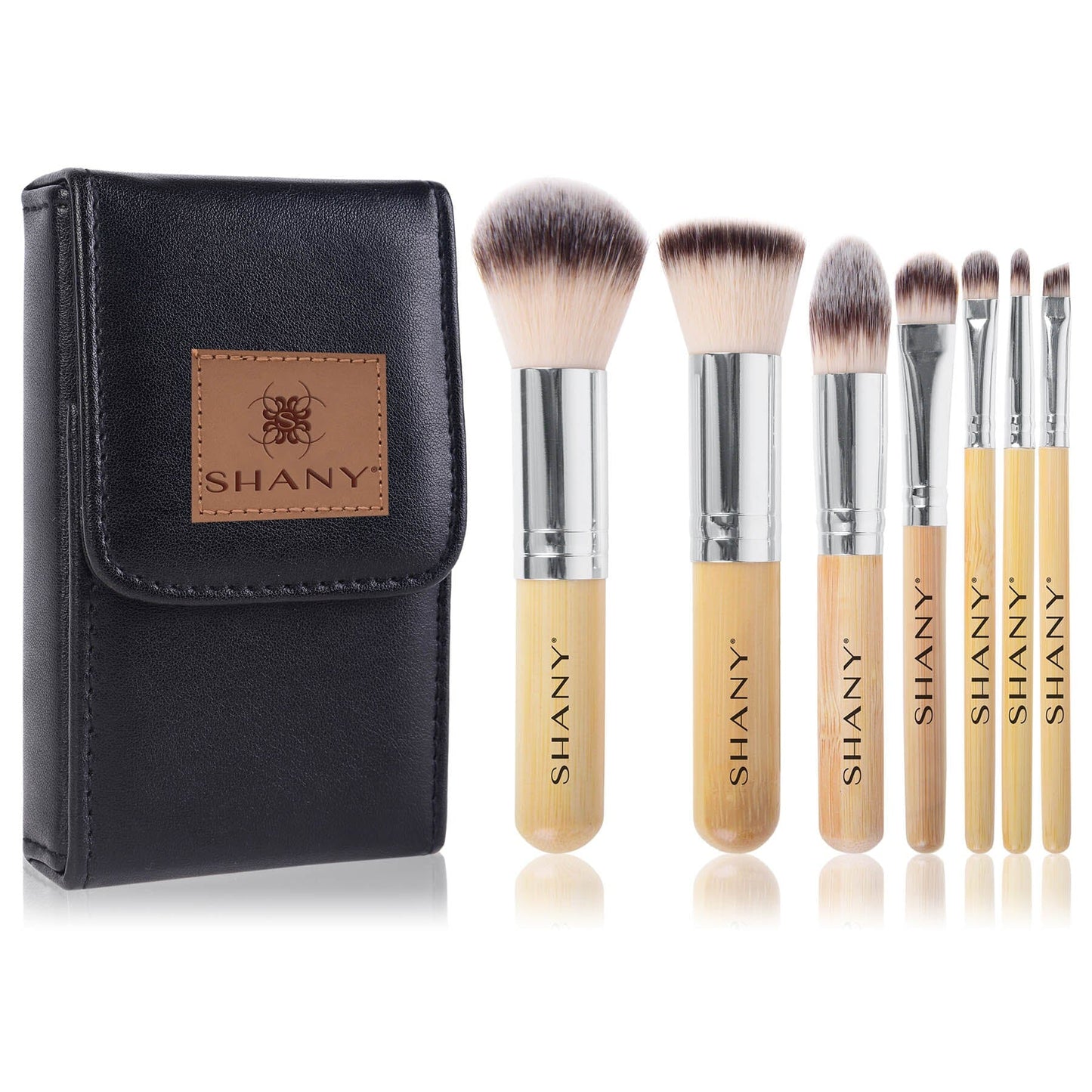 SHANY Makeup Brushes - I love Bamboo - 7pc Petite Pro Bamboo Make up brush set with cosmetics brush Carrying Case - SHOP - BRUSH SETS - ITEM# SH-BR006