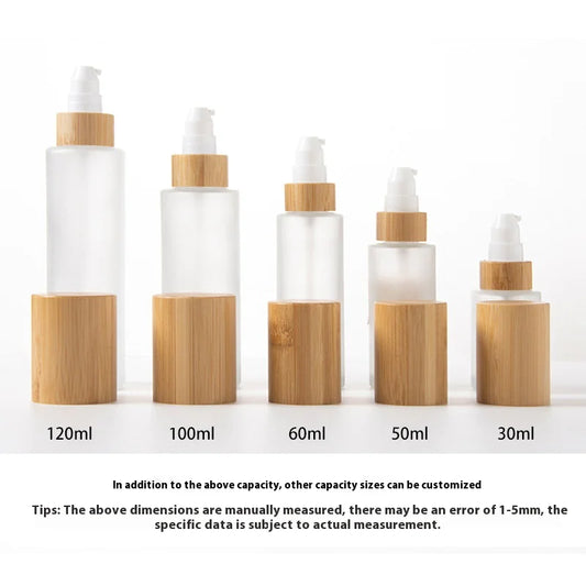 Bamboo Glass Lotion Bottle