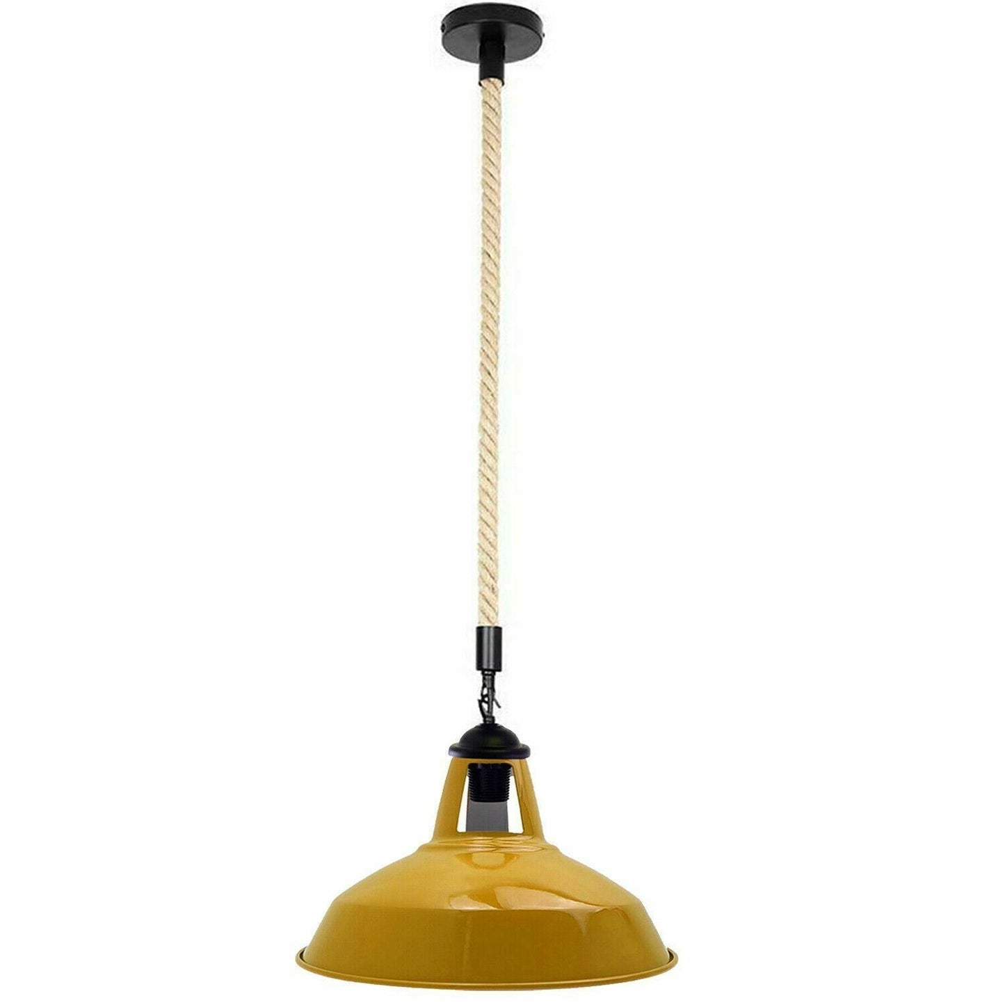 Hemp Rope Hanging Light - E27 Edison Base ~3889-8