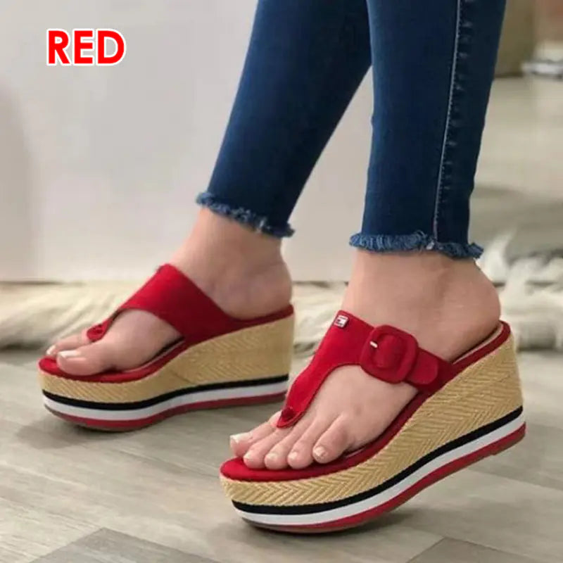 Women's Hemp Rope Wedge Platform Slippers