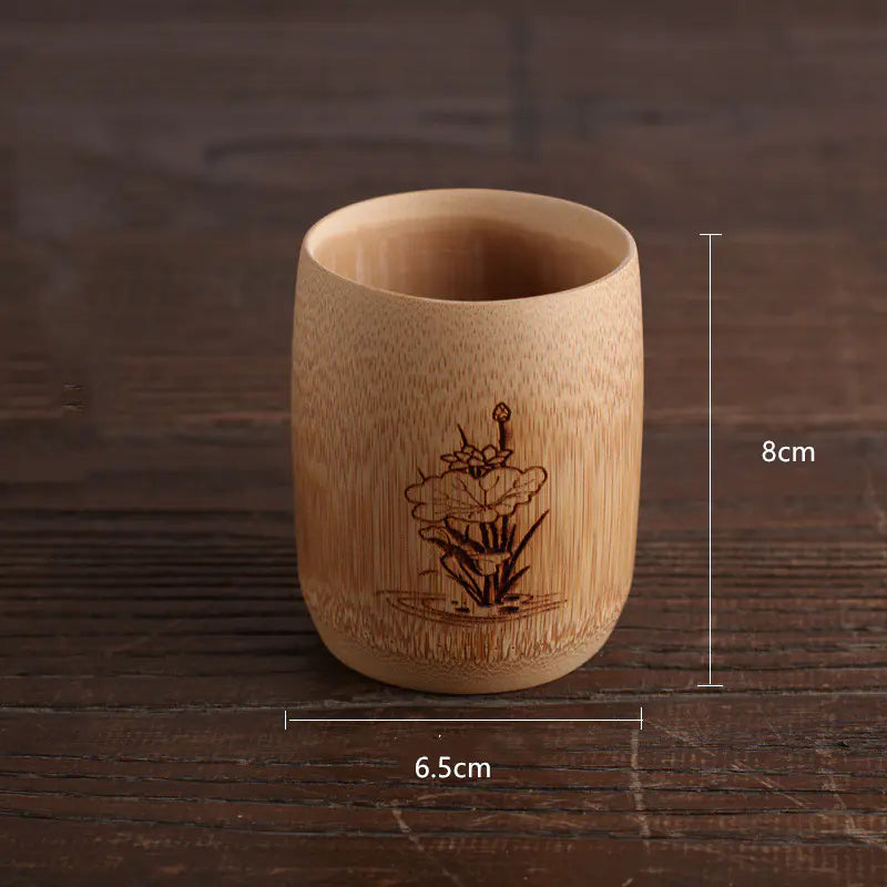 Bamboo Charcoal Beer Cup - Unfinished Bamboo Craft