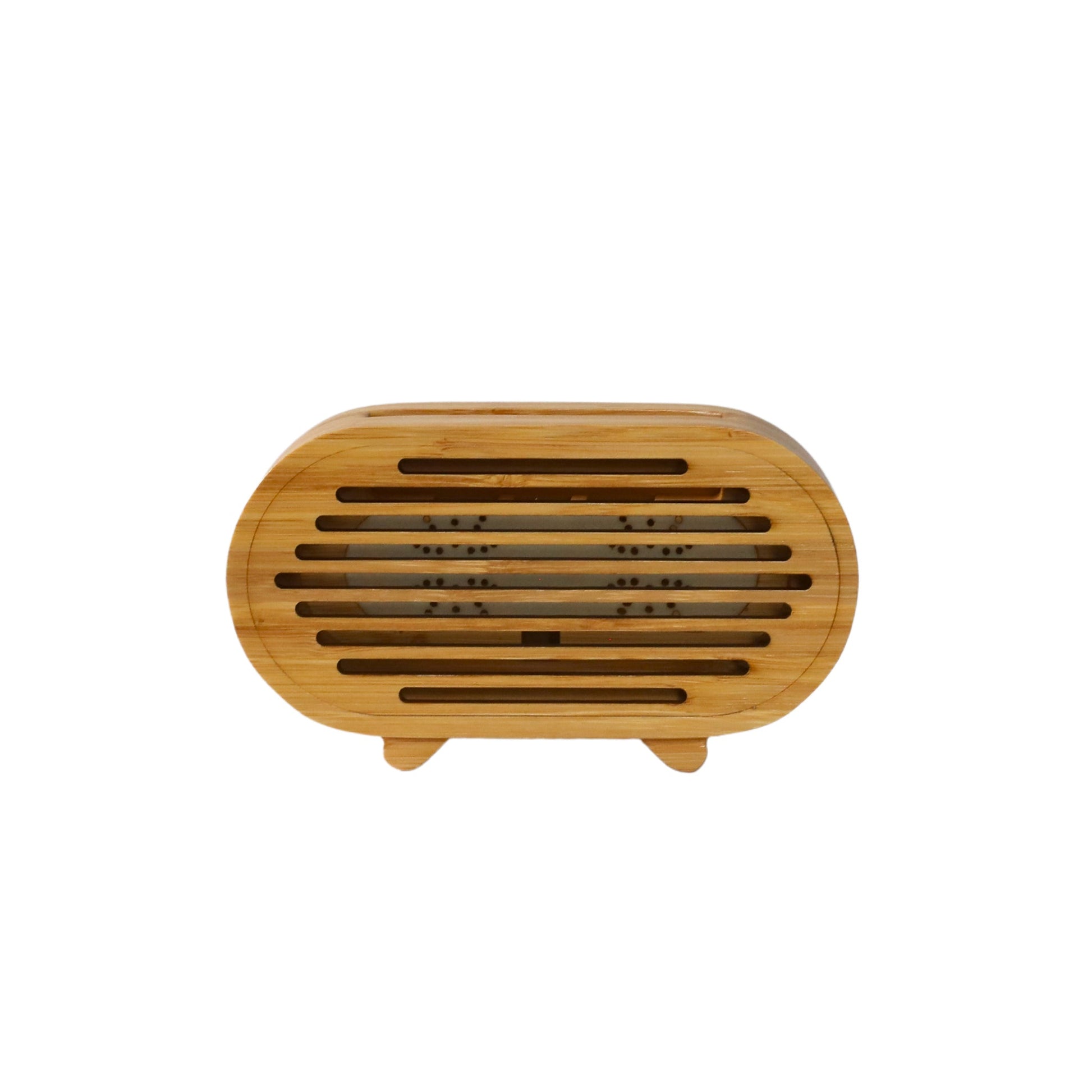 Bamboo Amplifier/Phone Stand Oval, 3" x 2" x 5.5"-2