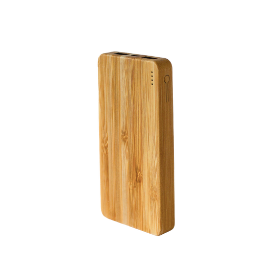 Compact Bamboo Power Bank - Portable Phone Charger-0