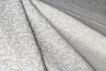 Damask Jacquard Hemp Fabric | Natural | Organic | 145gsm | 147cm Wide-0