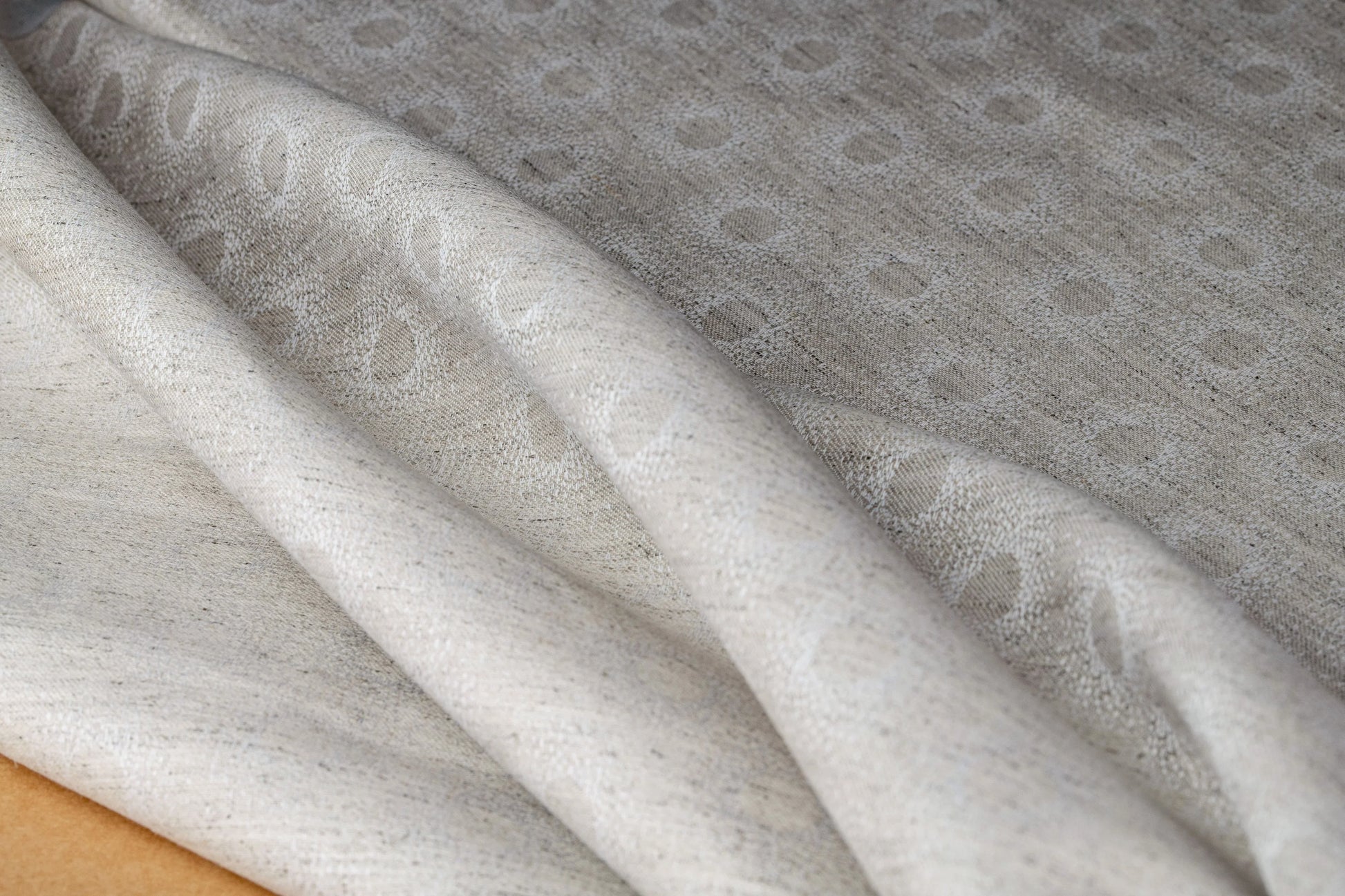 Pebble Jacquard Hemp Fabric | Natural | Organic | 145gsm | 147cm Wide-2