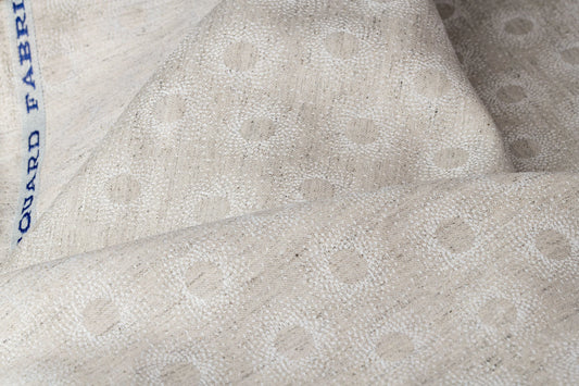 Pebble Jacquard Hemp Fabric | Natural | Organic | 145gsm | 147cm Wide-0