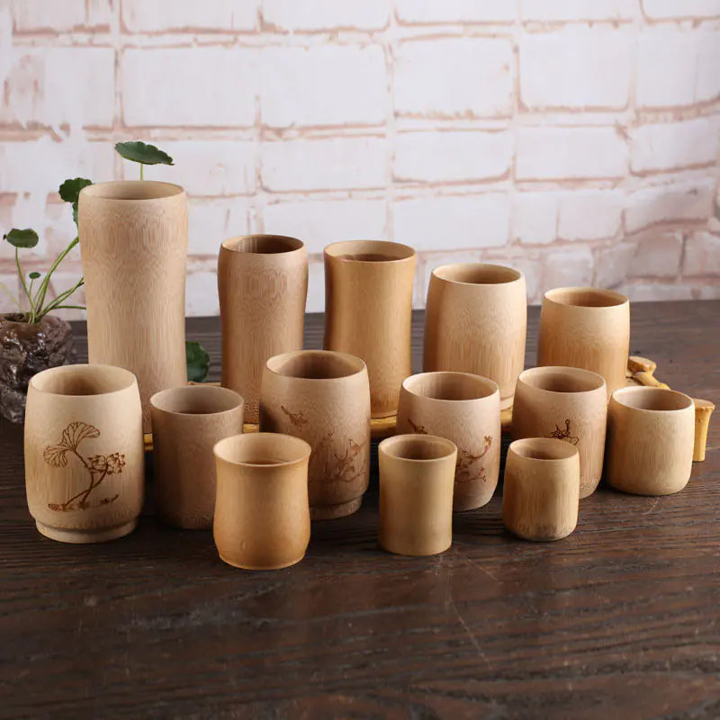 Bamboo Charcoal Beer Cup - Unfinished Bamboo Craft