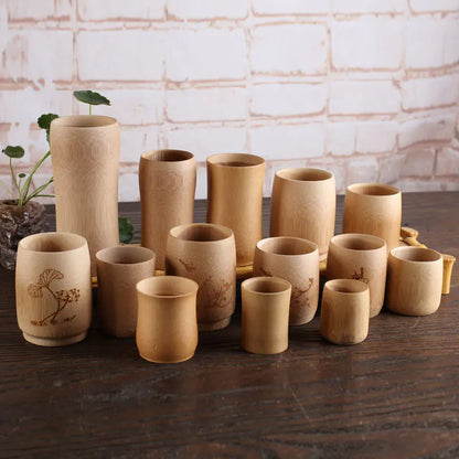 Bamboo Charcoal Beer Cup - Unfinished Bamboo Craft