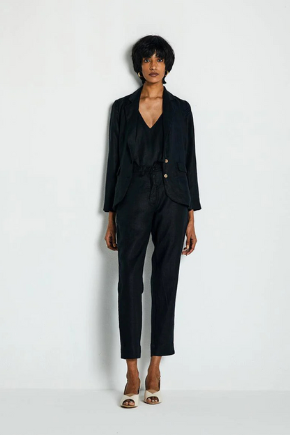 Hemp Three Piece Set in Black-4