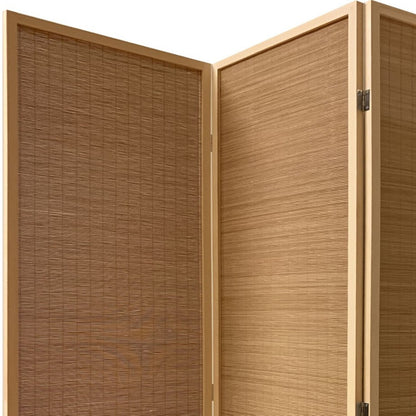 6" Light Bamboo 3 Panel Room Divider Screen-1