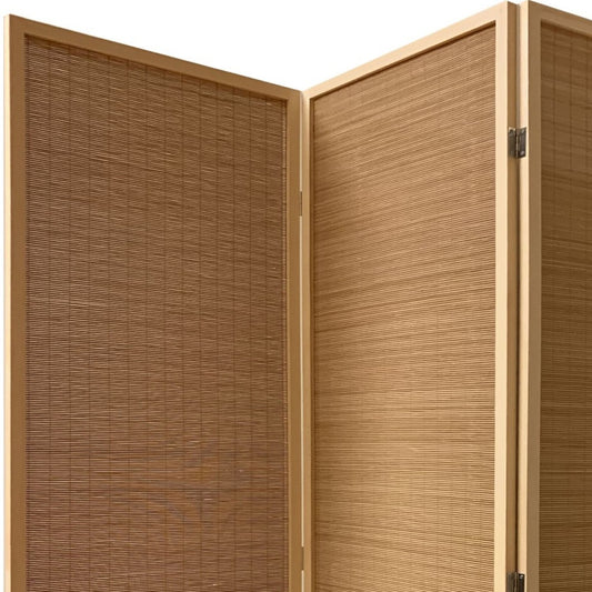 6" Light Bamboo 3 Panel Room Divider Screen-1