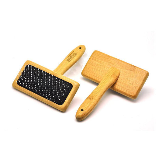 Luxury Bamboo Bliss Pet Grooming Air Cushion Needle Comb-0
