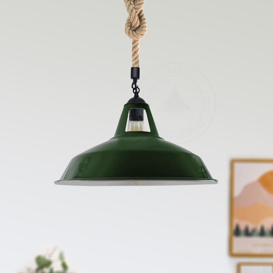 Hemp Rope Hanging Light - E27 Edison Base ~3889-0