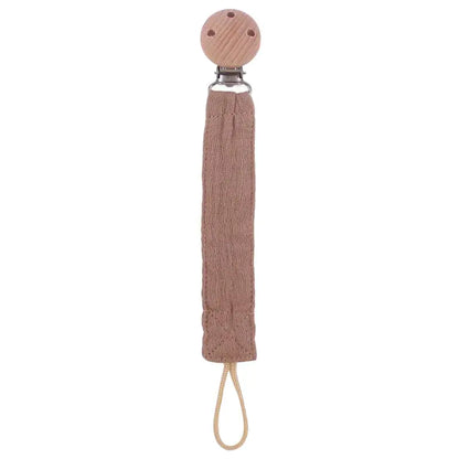 Beech Pacifier Clip for Soothing Baby - Cotton & Hemp