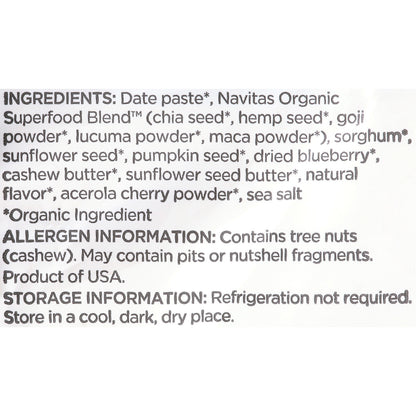 Navitas Naturals Blueberry Hemp Power Snack  (12x8 OZ)