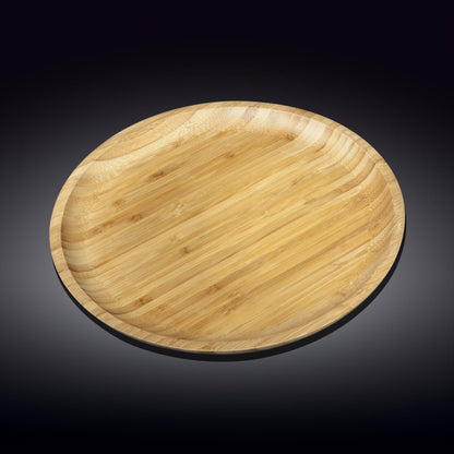 Bamboo Round Platter 14" inch | For pizza / Barbecue / Steak-4