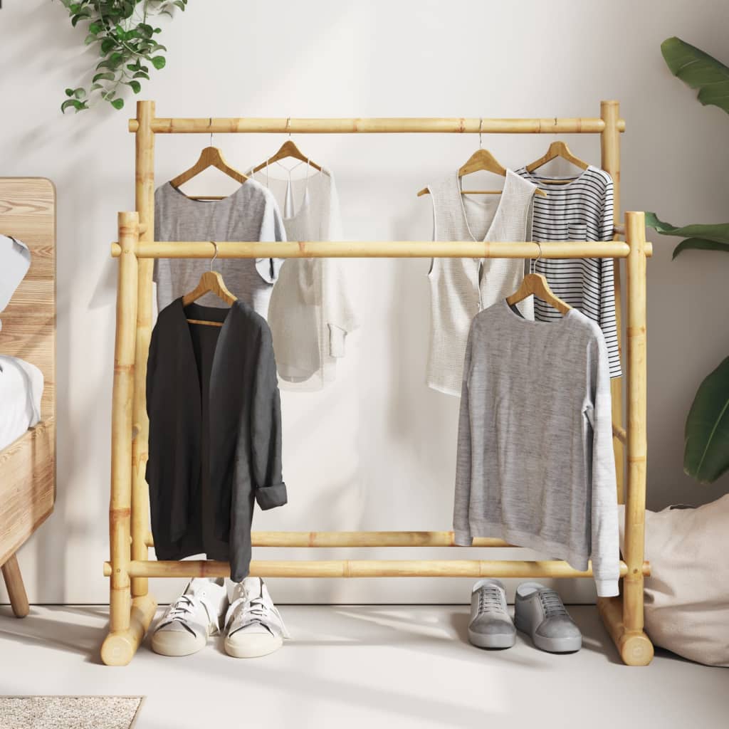 vidaXL Clothes Rack 39.4"x11.8"x39.4" Bamboo-0