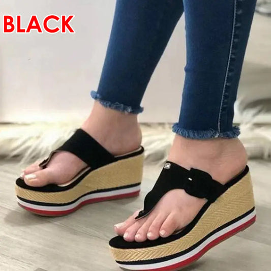 Women's Hemp Rope Wedge Platform Slippers