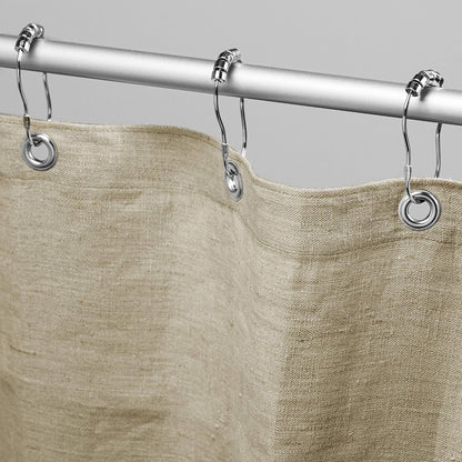 Natural Hemp Shower Curtain | Eco-Friendly & Fast Drying | Standard & Custom Sizes |UK Made-5