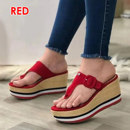 Women's Hemp Rope Wedge Platform Slippers