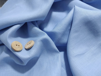Organic Hemp Fabric - Light Blue | 170gsm | 147cm | GOTS Certified | Curtains, Clothing & More-2