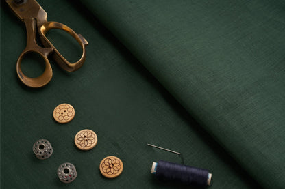 Organic Hemp Fabric - Dark Green | 170gsm | Curtains, Clothing & More-0